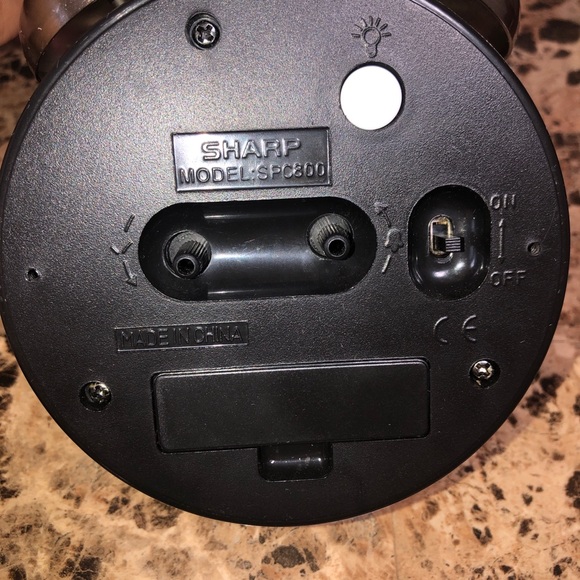 Sharp Brushed Metal Twinbell Quartz Alarm Clock~SPC800~Battery Operated - Picture 6 of 9